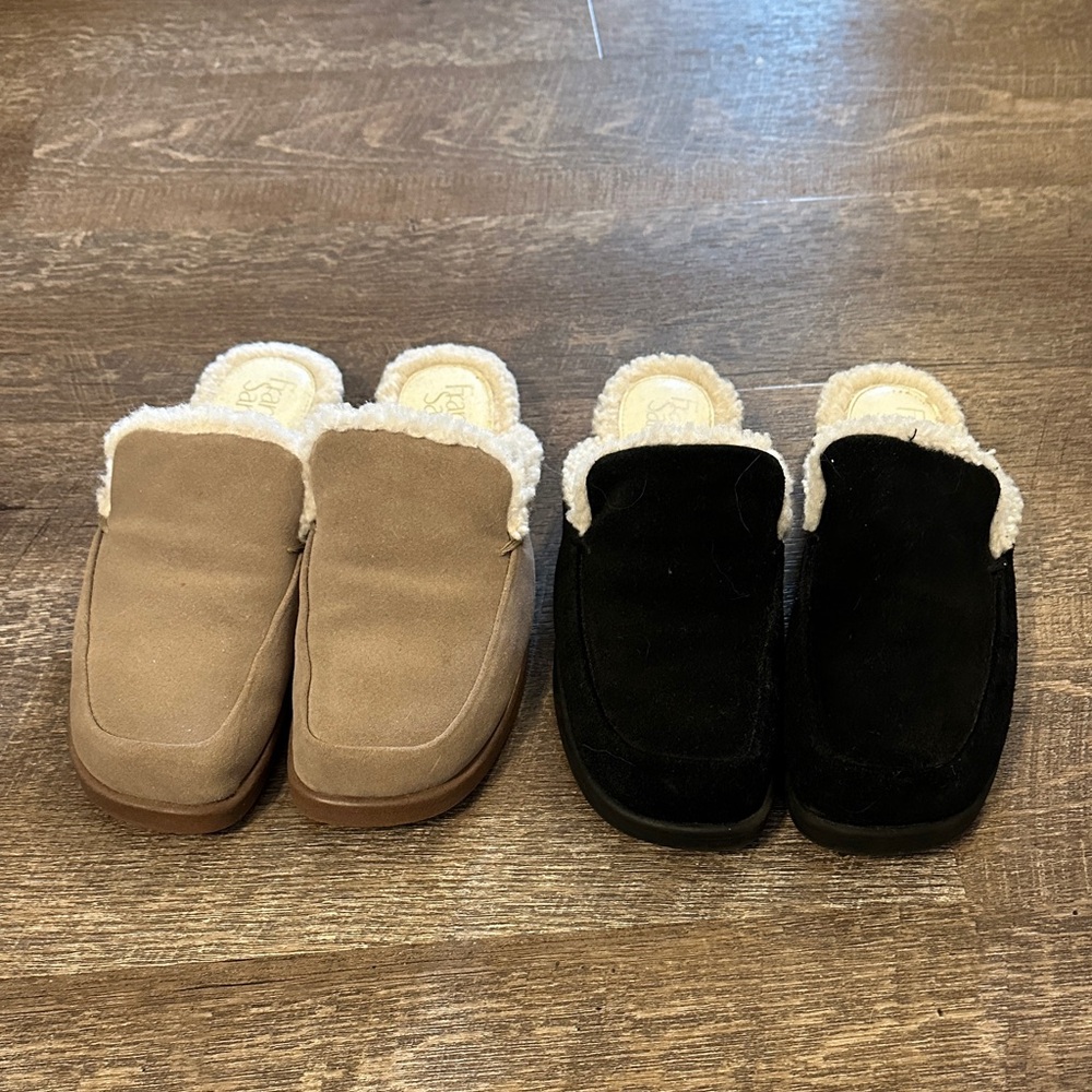 Franco Sarto Fur Slides Mules slides (2 pair)